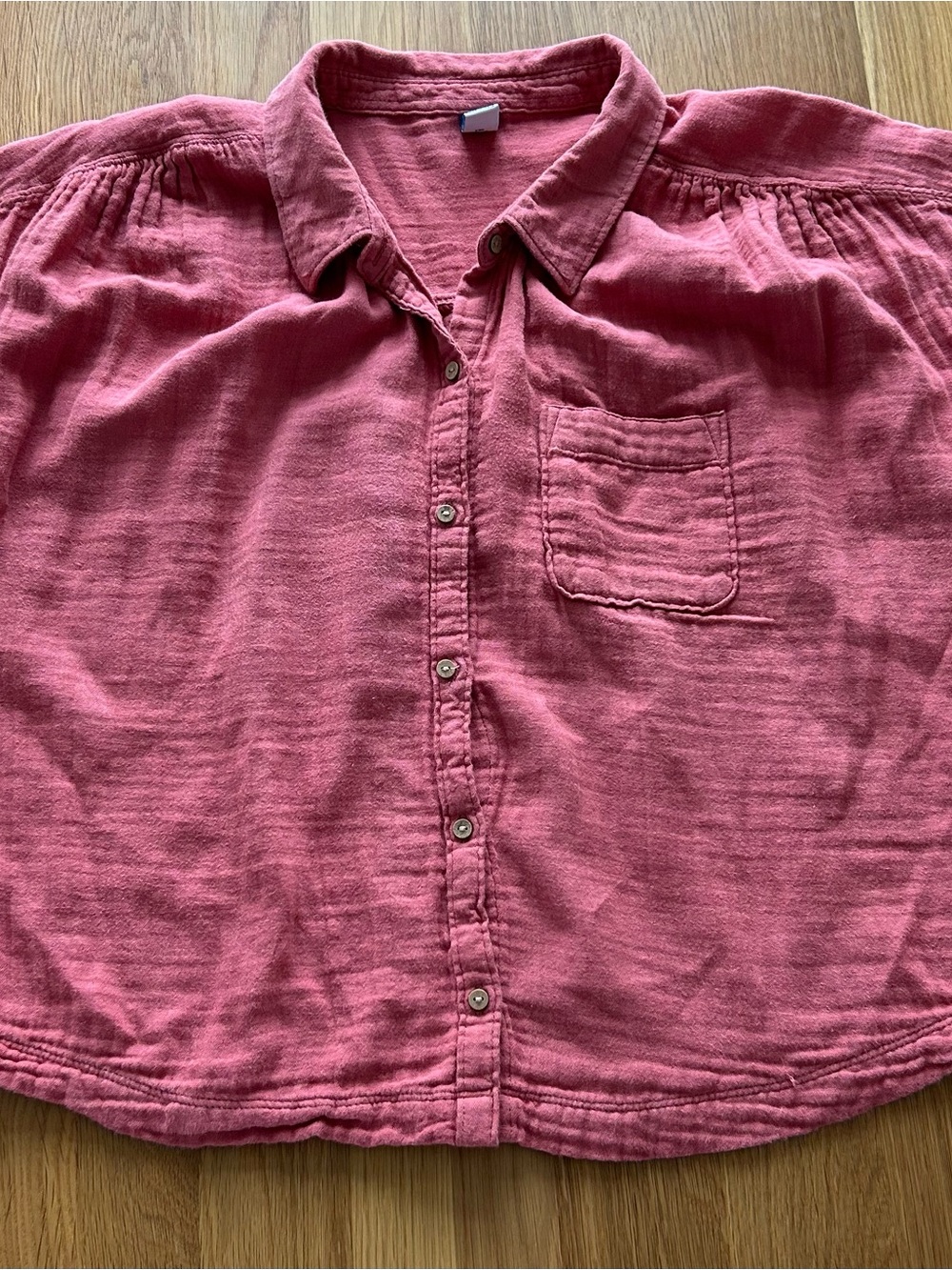 Old Navy Washed Rose Button-Down Shirt